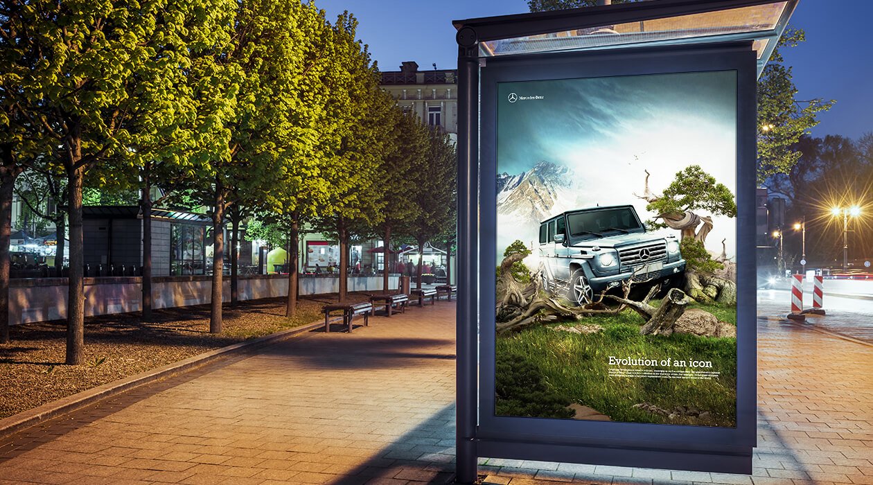 Backlit and Lamp Post