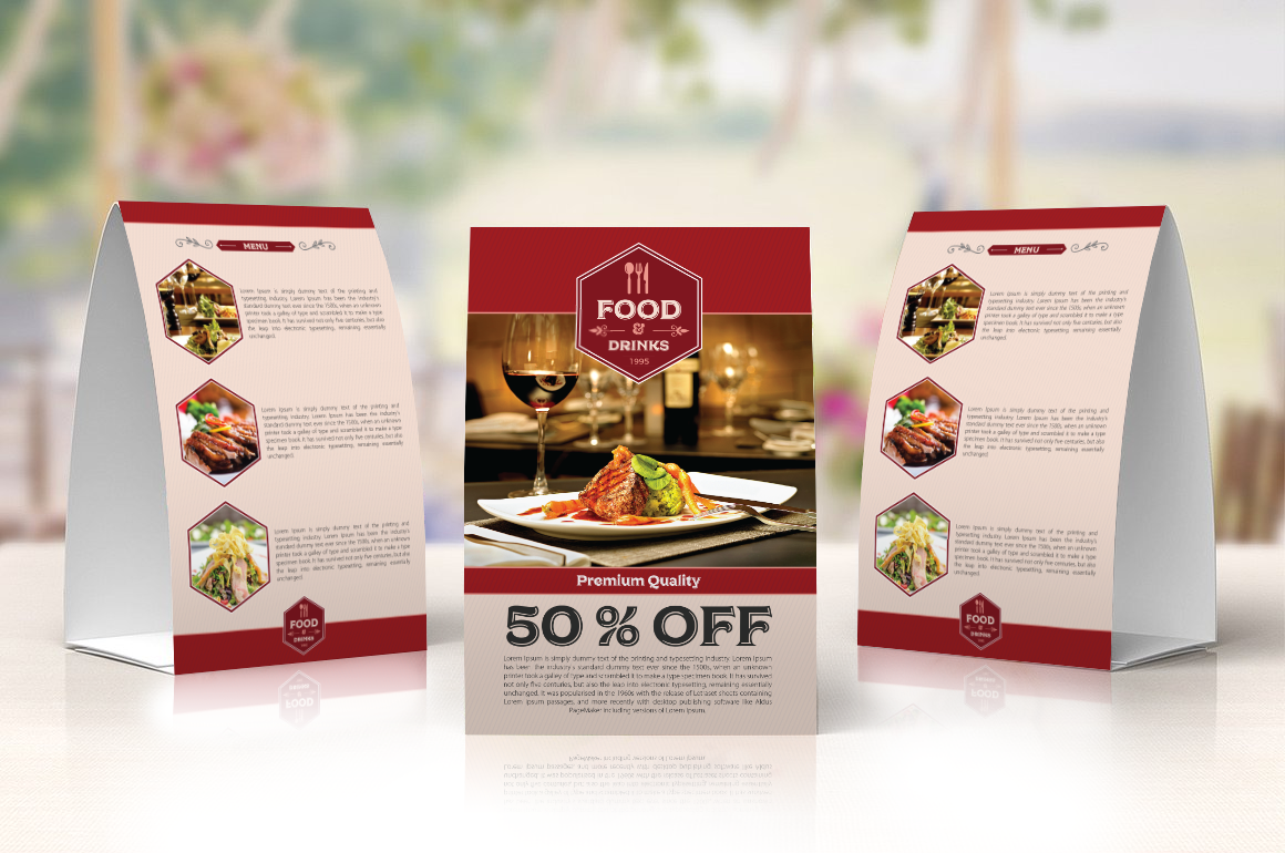 Table Tent Menu